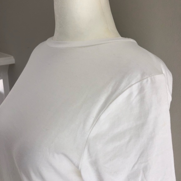 English Factory Lace Trim T-shirt Dress in White - Picture 4 of 7